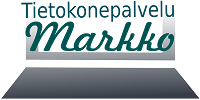 pieni tietokonepalvelu markko logo sivun lopussa